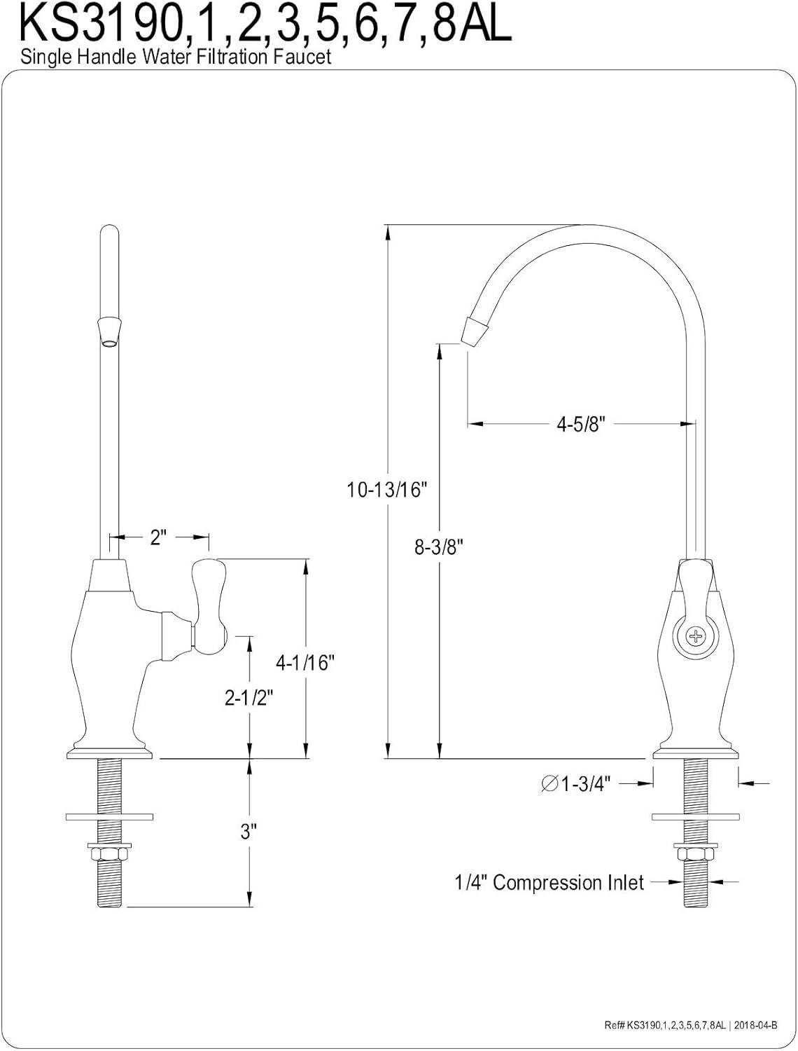 Elegant Restoration Single-Handle Polished Chrome Water Filtration Faucet