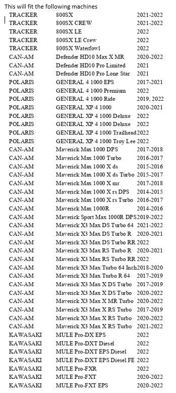 XX-Large Black Outdoor Polyester UTV Cover