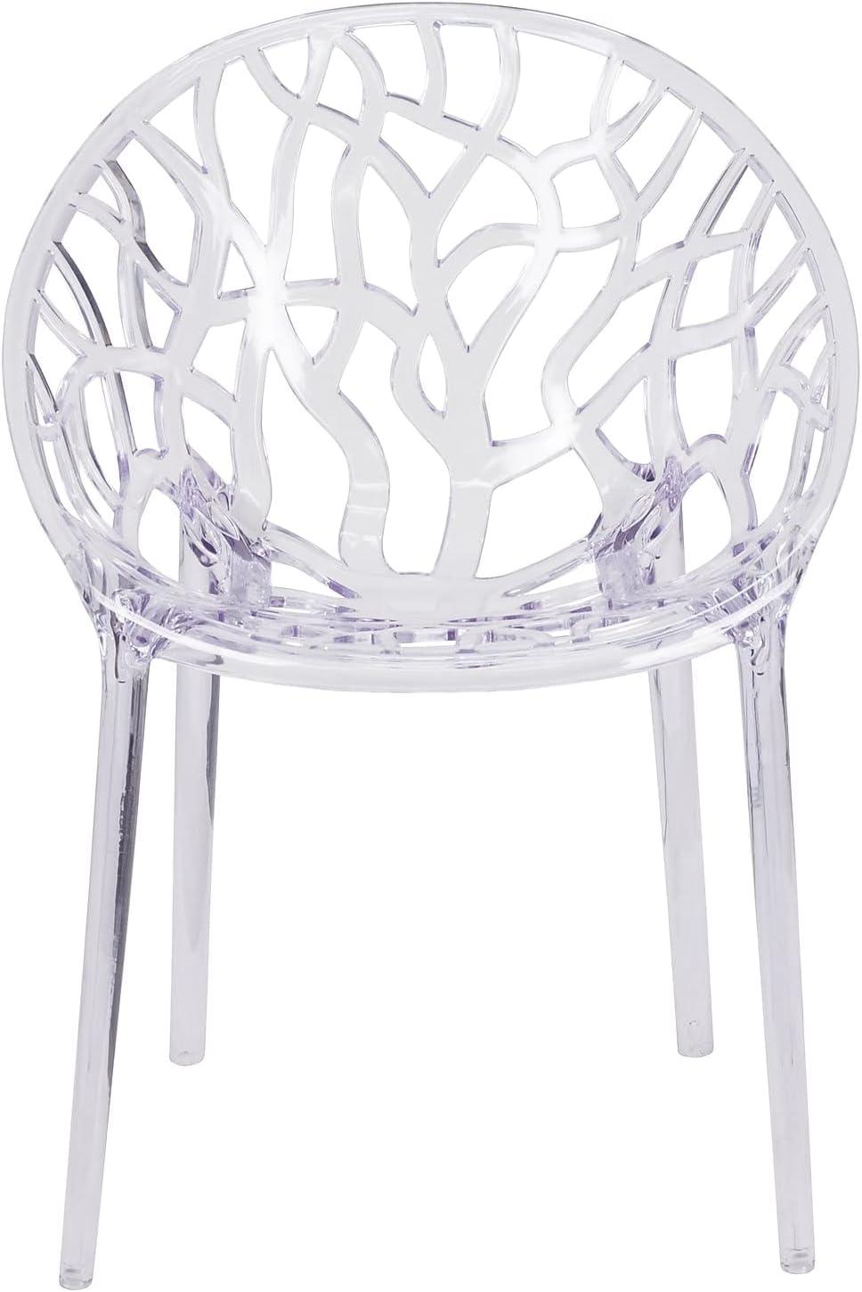 Flash Furniture Specter Series Transparent Stacking Side Chair