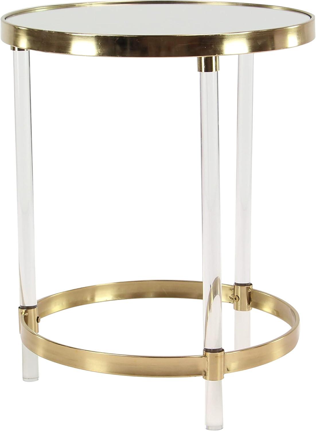 Contemporary Acrylic Accent Table Gold - Olivia & May