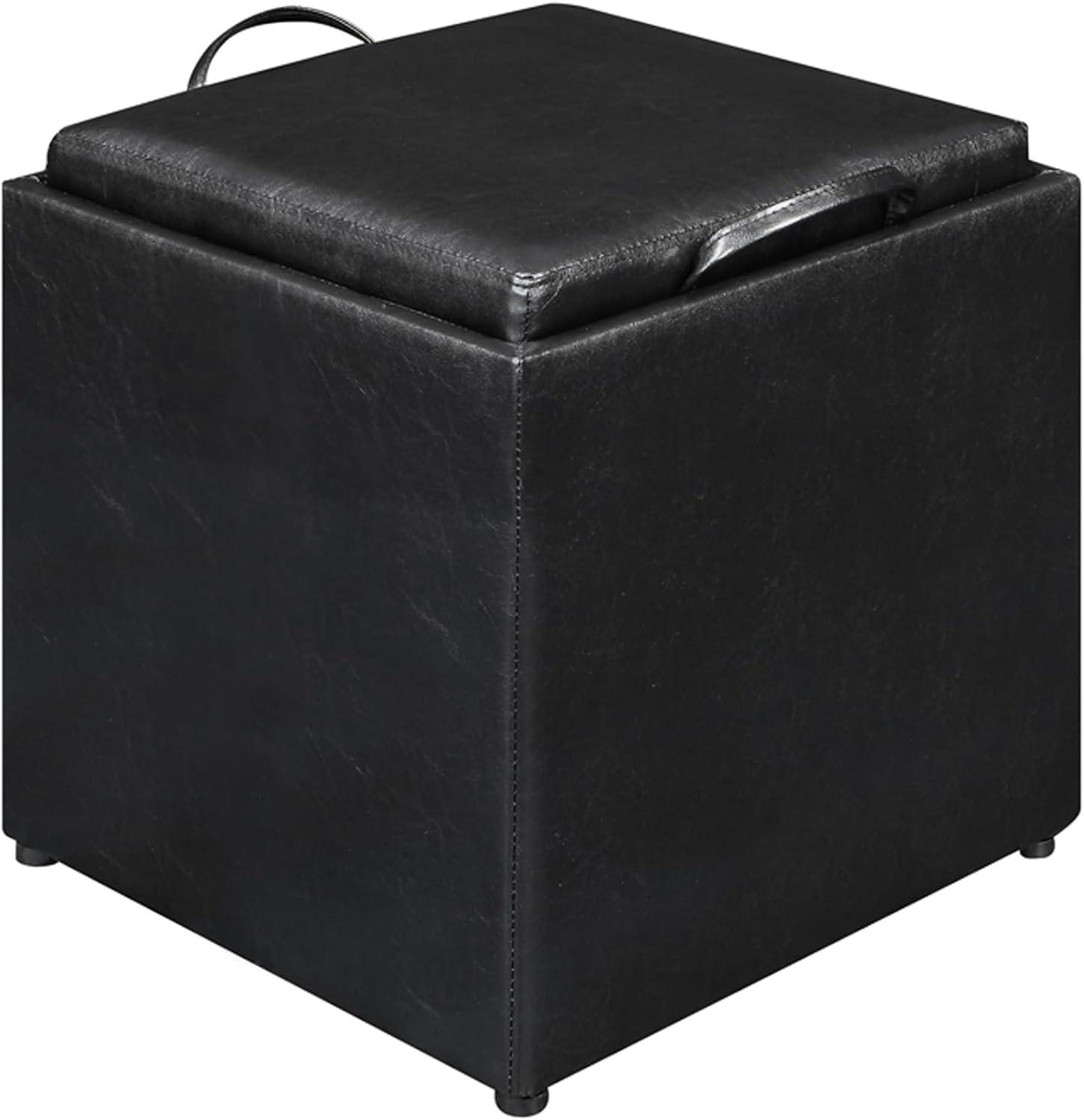 Convenience Concepts Designs4Comfort Park Avenue Single Ottoman with Stool , Multiple Finishes