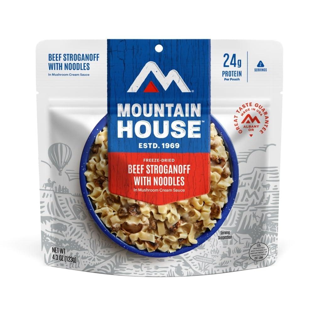 Mountain House Beef Stroganoff w/Noodles, Freeze-Dried Food, 2 Servings, Not Gluten Free