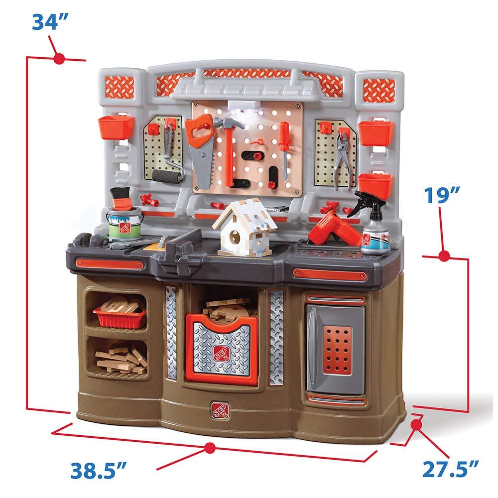 Step2 Step2 Big Builders Pro Plastic Indoor Preschool Workbench and Tool Set