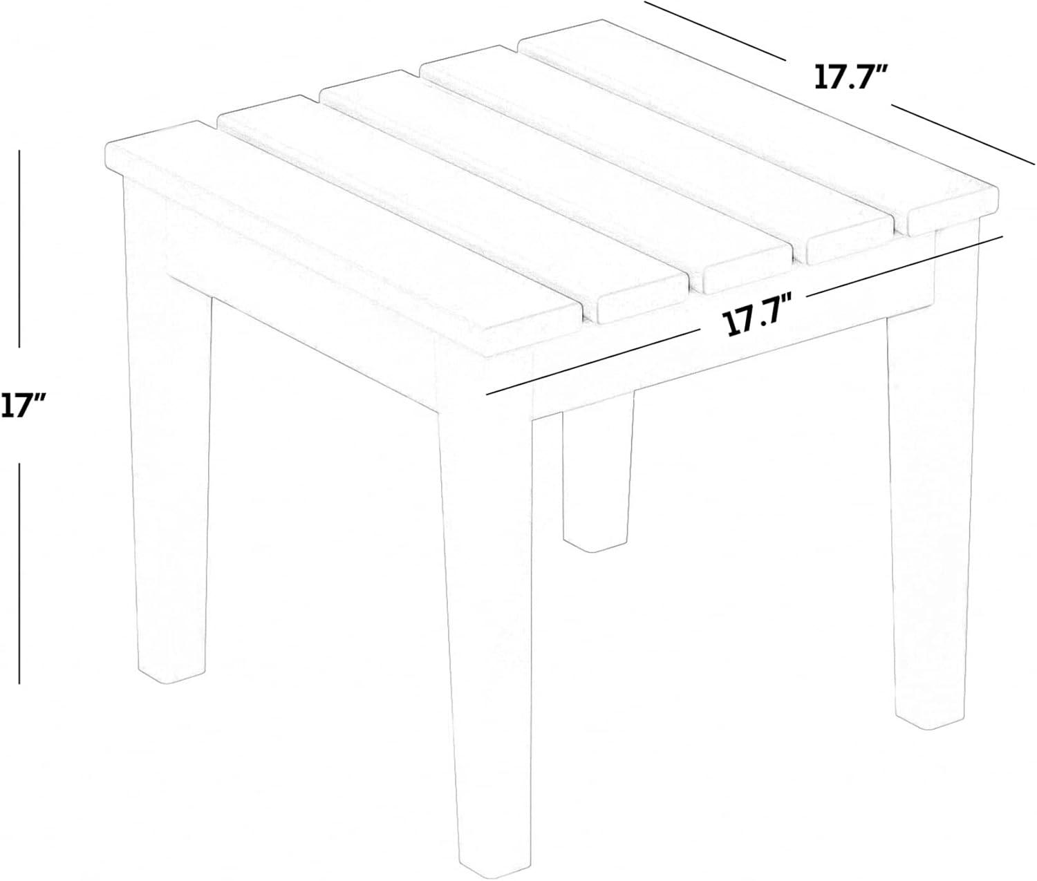 WestinTrends All-Weather Outdoor Patio Round Poly Adirondack Side Table, Orange