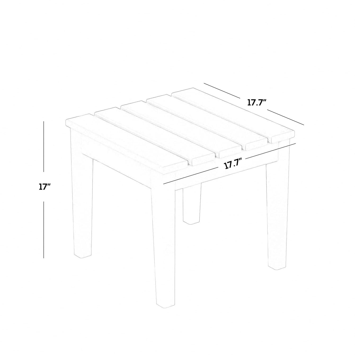 WestinTrends All-Weather Outdoor Patio Round Poly Adirondack Side Table, Orange