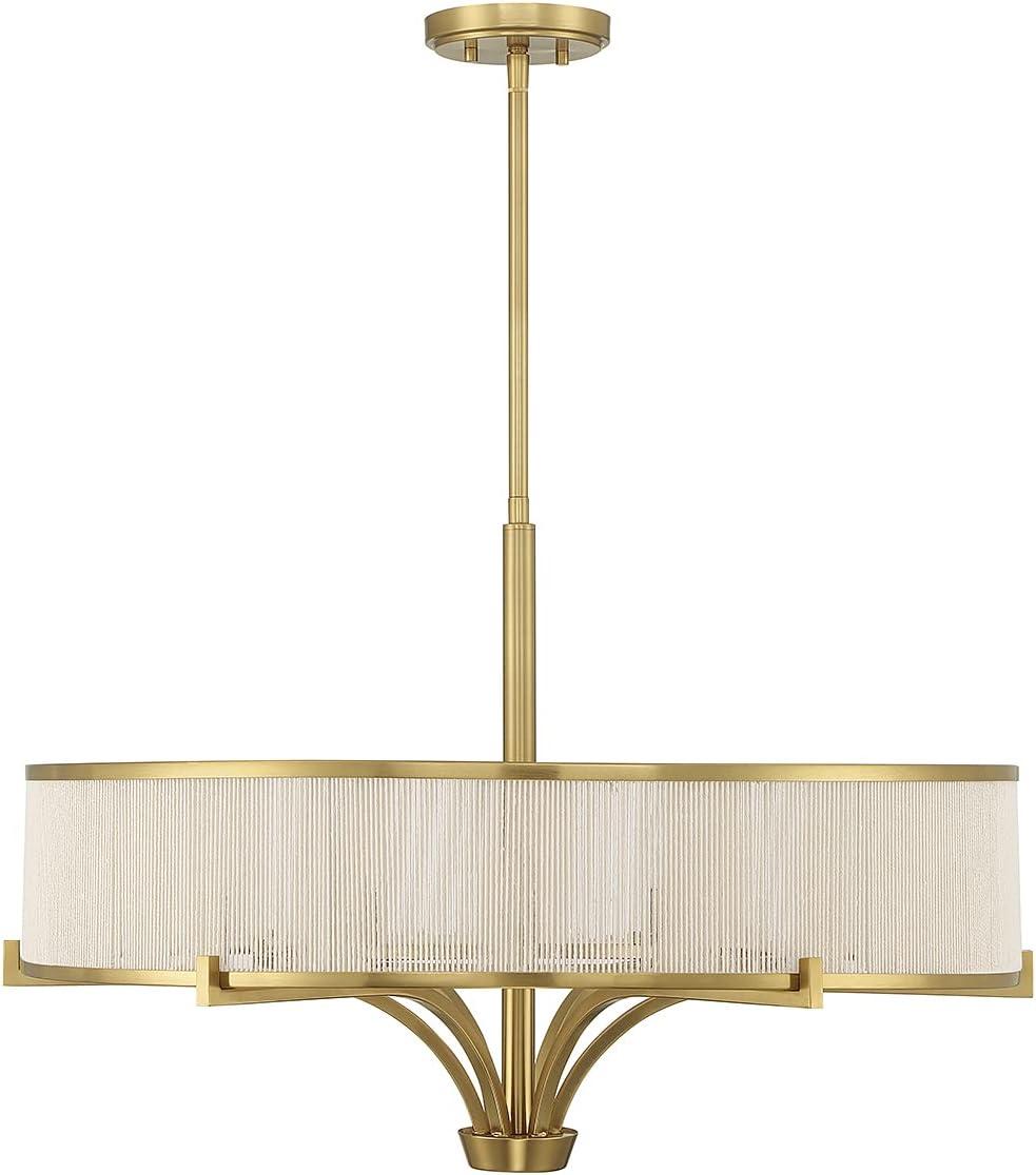 Savoy House Wynwood 6 - Light Chandelier in  Warm Brass