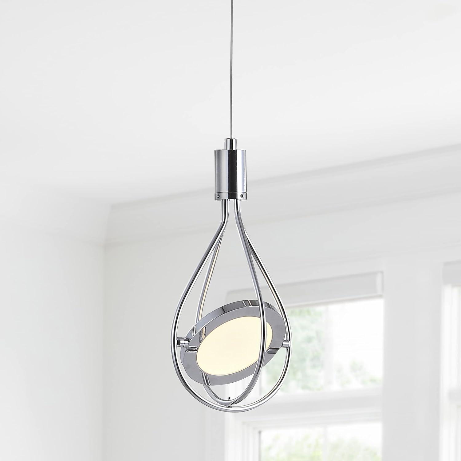 Orion 5.5" Polished Chrome Adjustable Modern LED Pendant