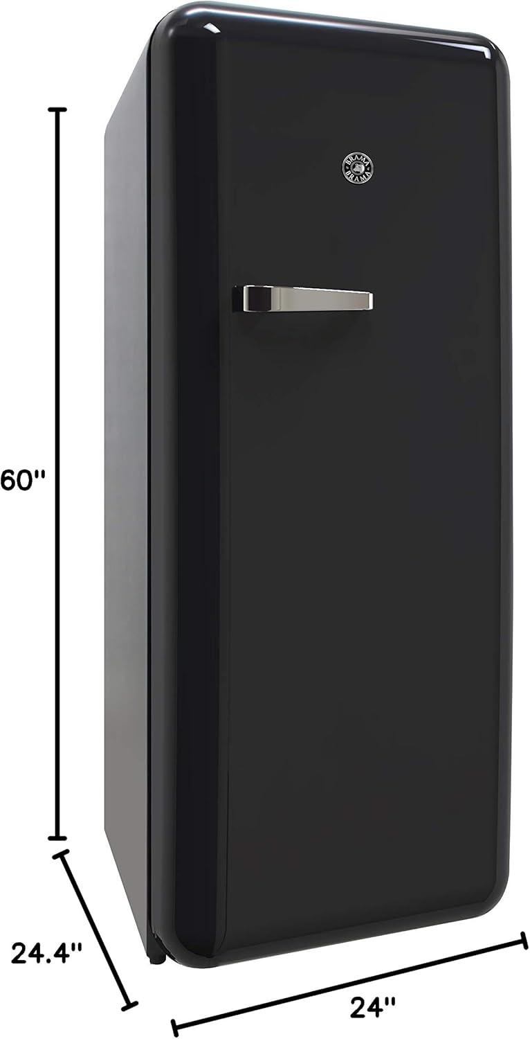 9.2 cu. ft. Freestanding Top Freezer Retro Refrigerator in Black