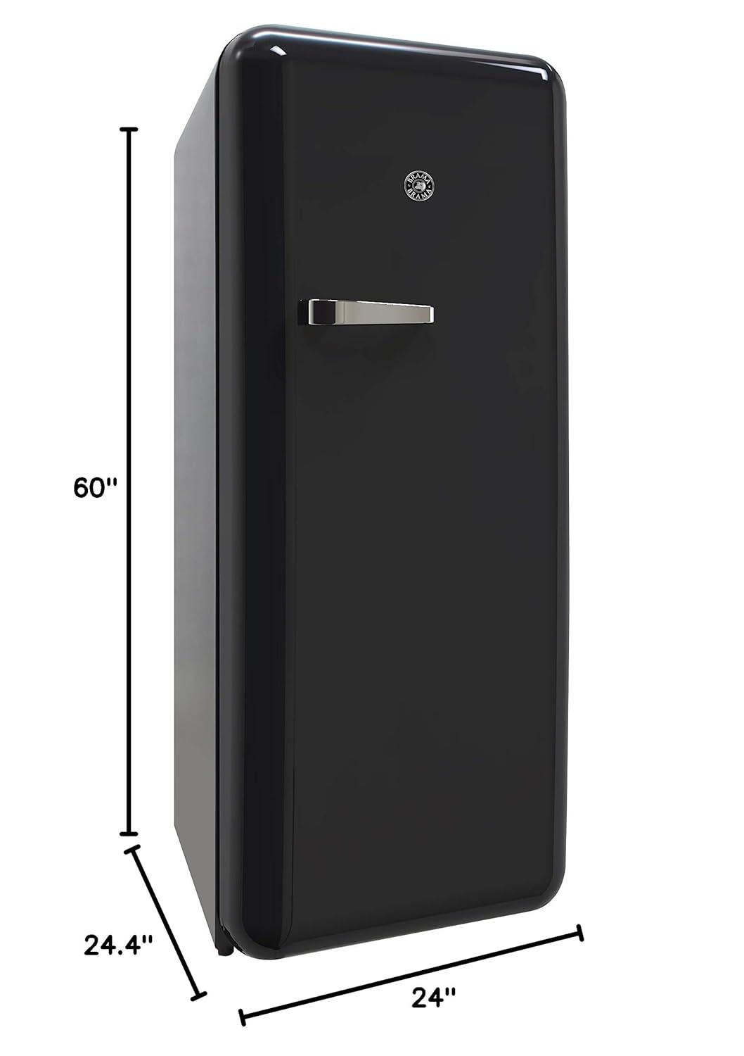 9.2 cu. ft. Freestanding Top Freezer Retro Refrigerator in Black