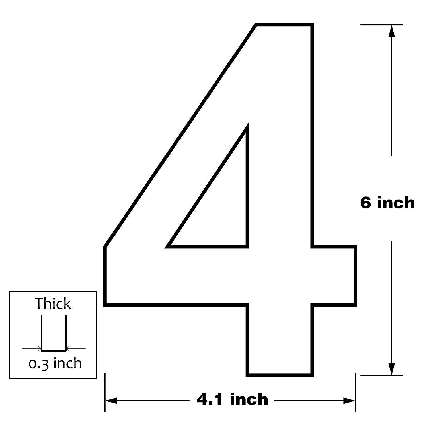 ModernStainlessHardware 6'' H Stainless Steel House Number