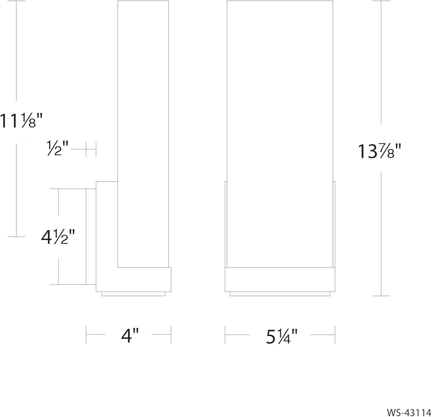Coltrane Aluminum LED Flush Mounted Sconce