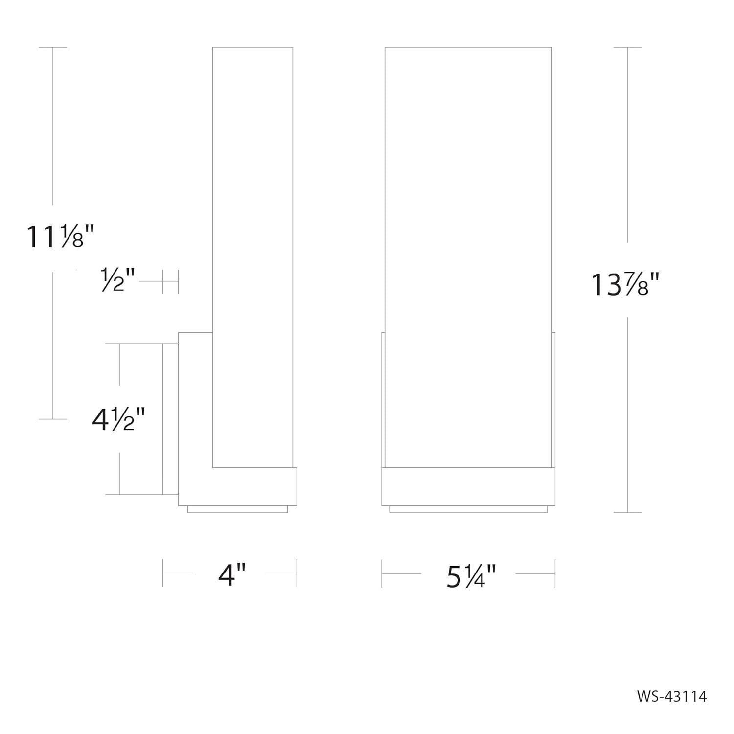 Coltrane Aluminum LED Flush Mounted Sconce