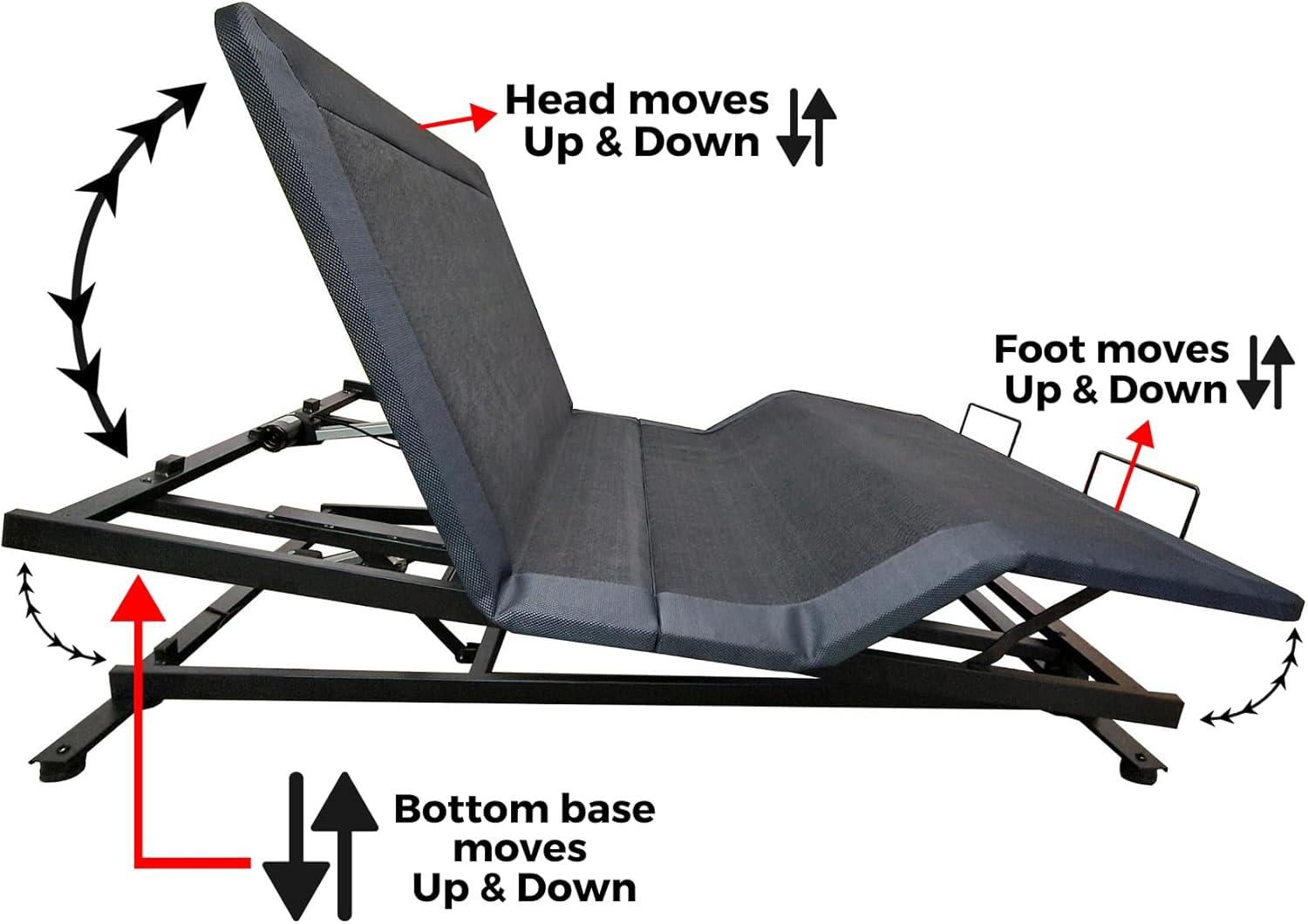 Boyd Sleep Massaging Adjustable Bed with Wireless Remote