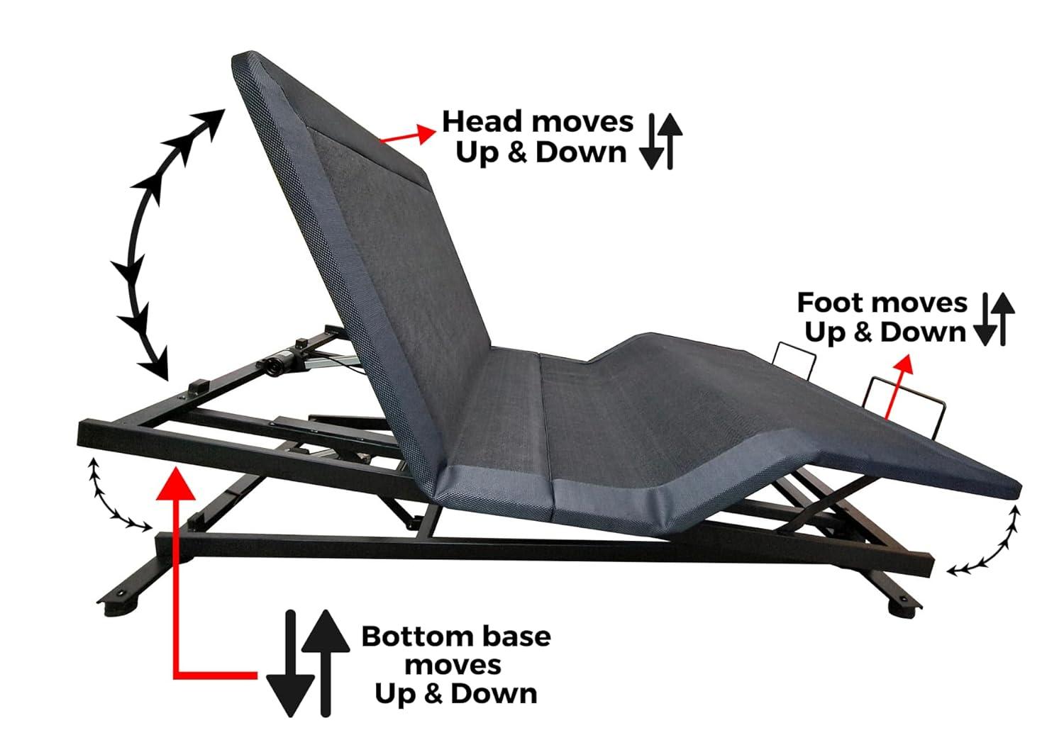 Boyd Sleep Massaging Adjustable Bed with Wireless Remote