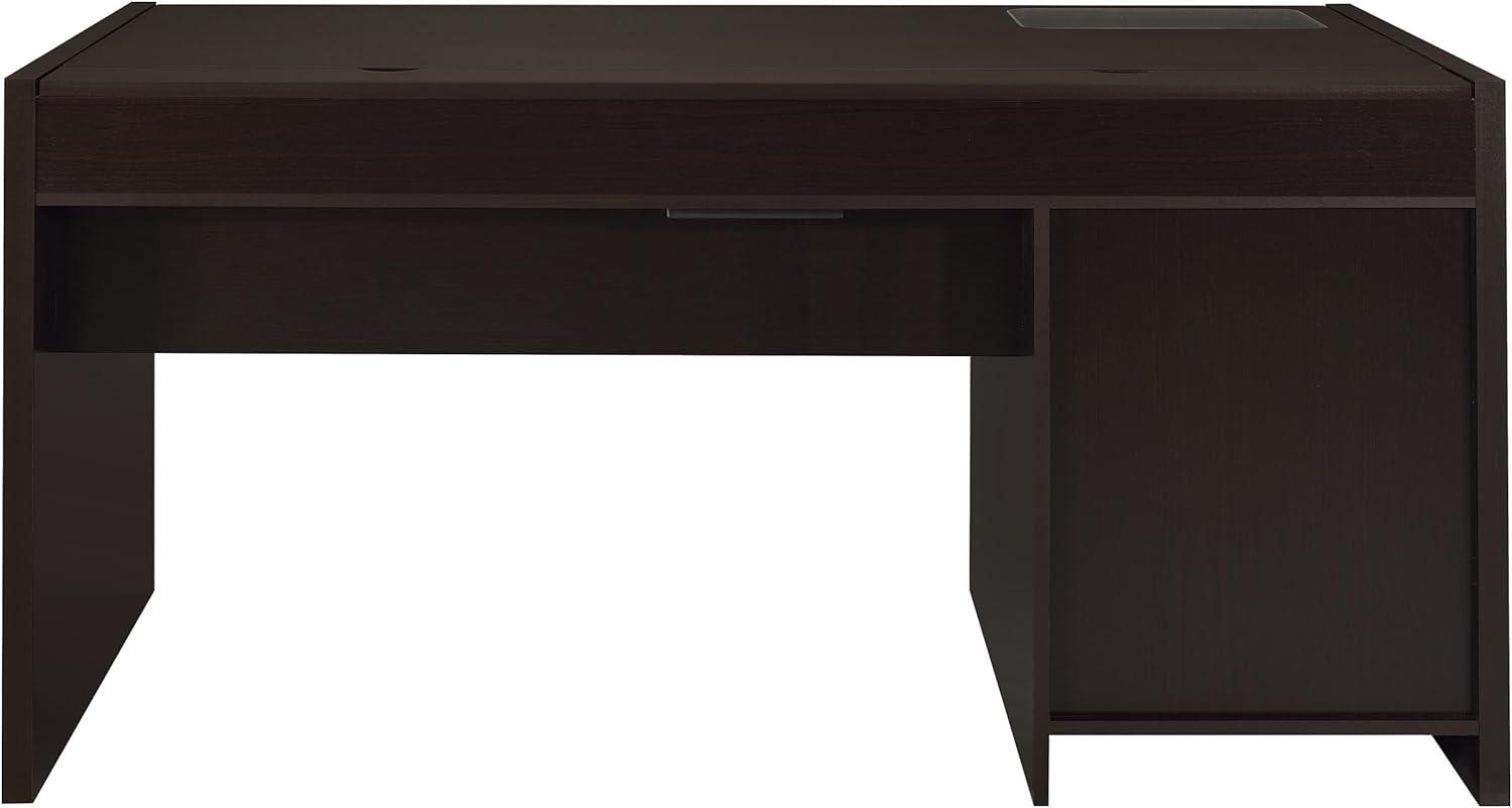 Halston 3 Drawer Office Desk Cappuccino - Coaster