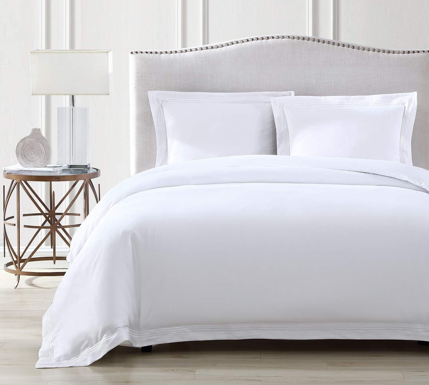 White Queen Egyptian Cotton Sateen Duvet Cover Set