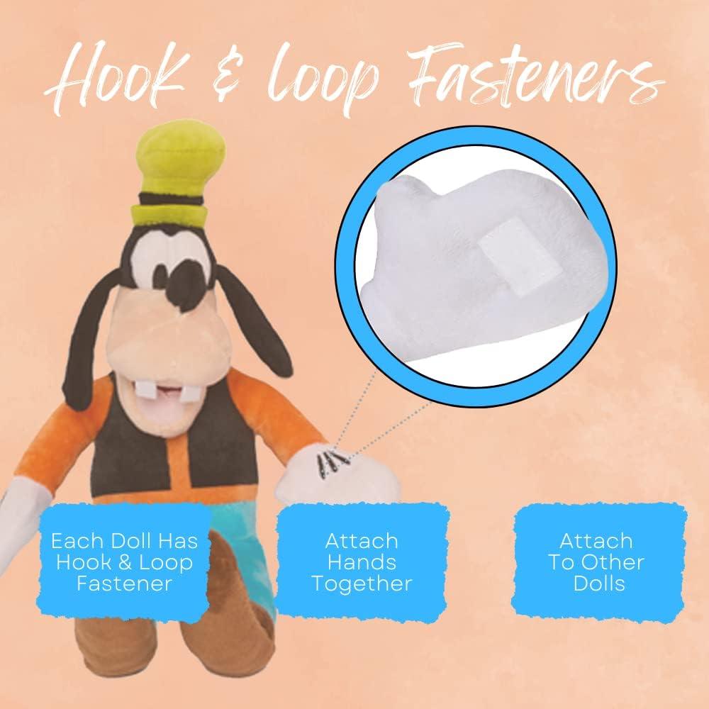 Disney Mickey & Friends Plush Doll Toy Hands Stick Together 6-Dolls 11"