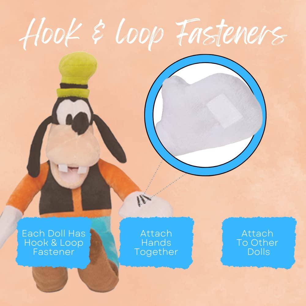 Disney Mickey & Friends Plush Doll Toy Hands Stick Together 6-Dolls 11"