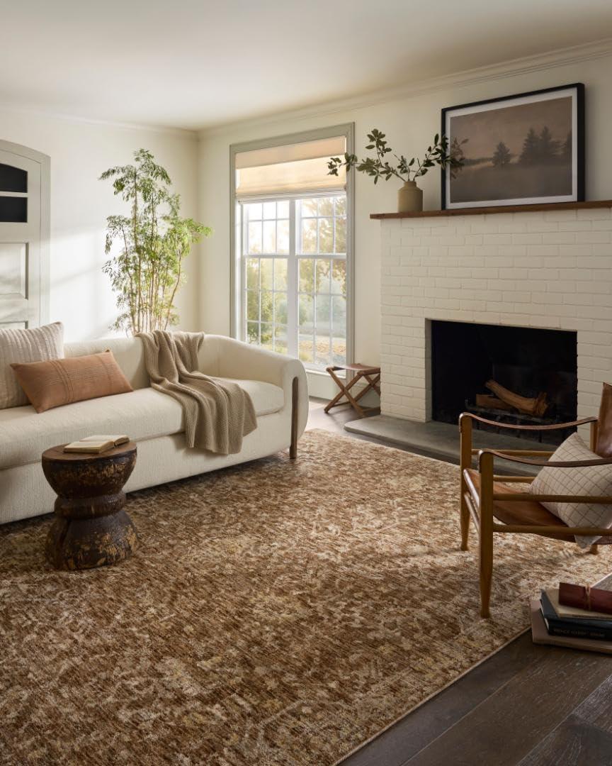 Junie I Rug Magnolia Home by Joanna Gaines x Loloi - Clay and Natural / 2'7" x 10' Runner