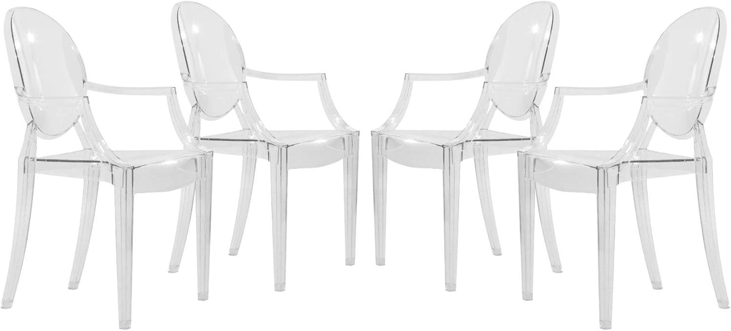 LeisureMod Carroll Modern Acrylic Dining Side Chair