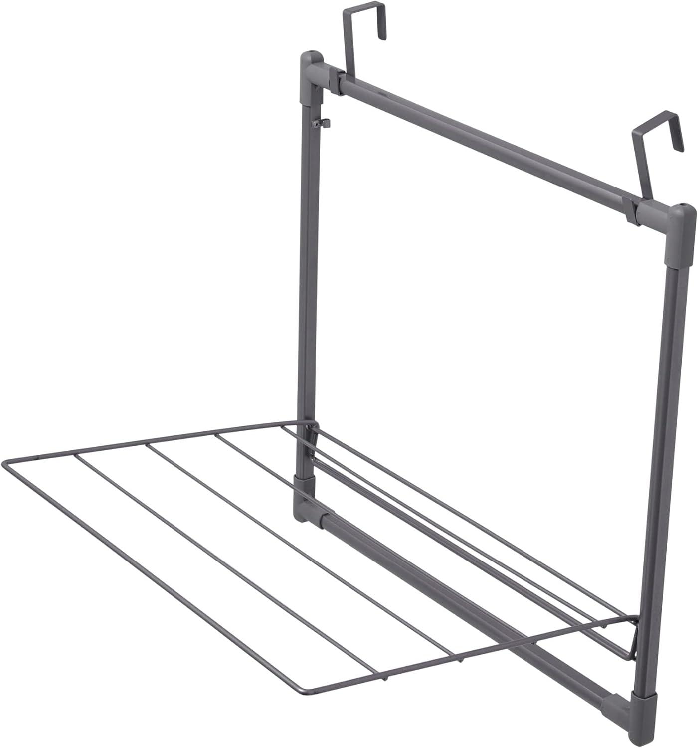 Metal Expandable Over the Door Drying Rack, Gray