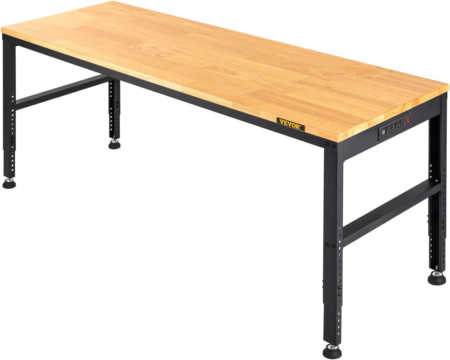 48'' W Wood Top Height-Adjustable Workbench