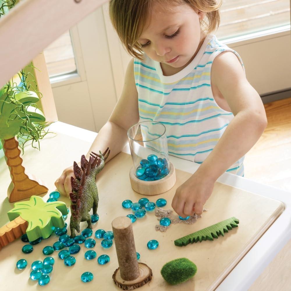 Guidecraft Kids' Sensory Table System and Canopy: Sand and Water Activity Table with Easy-to-Clean Bin, Arch and Chalkboard