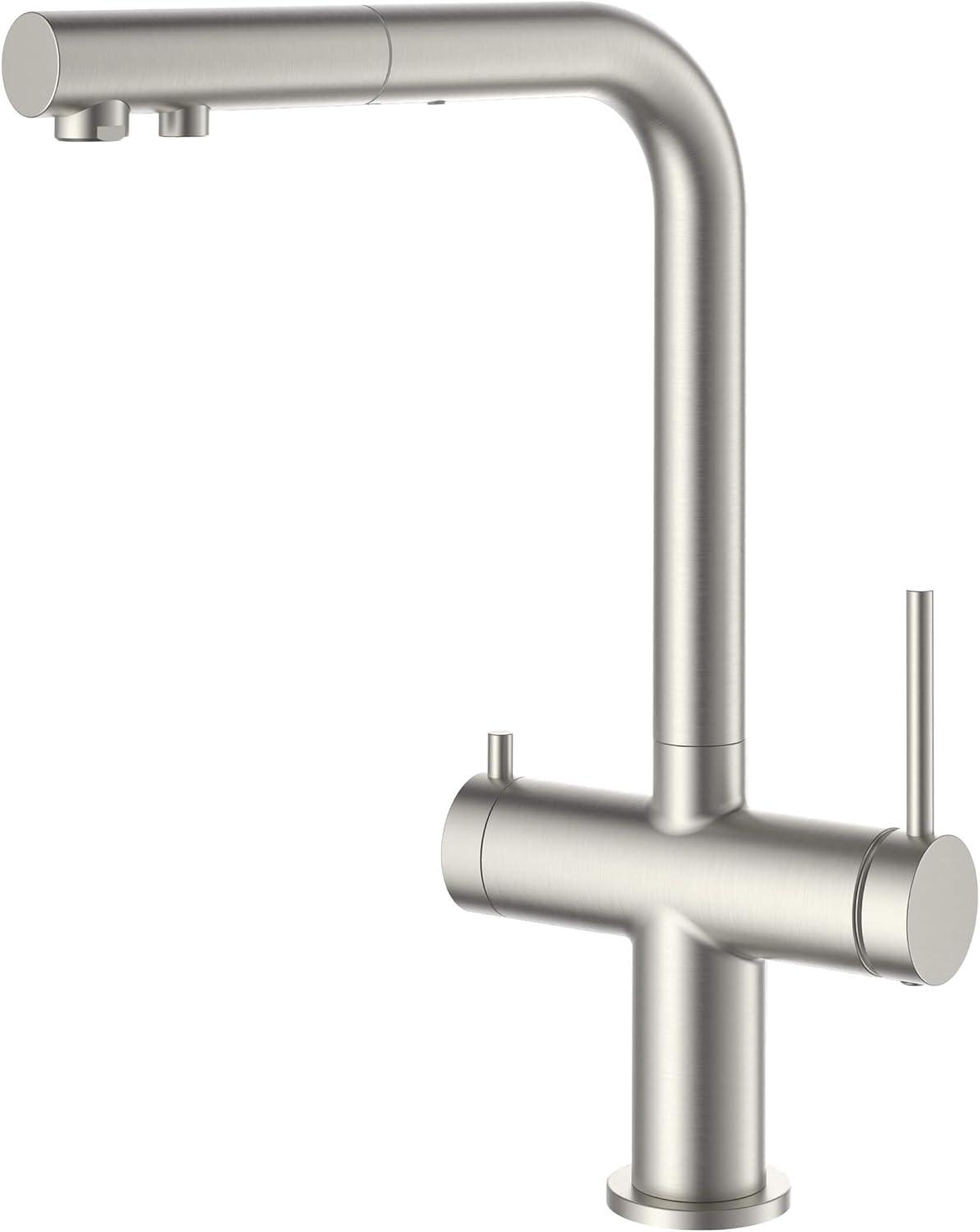 KIBI KFF502BN KIBI Circular 2-in-1 Single Hole Pull Out Kitchen Faucet