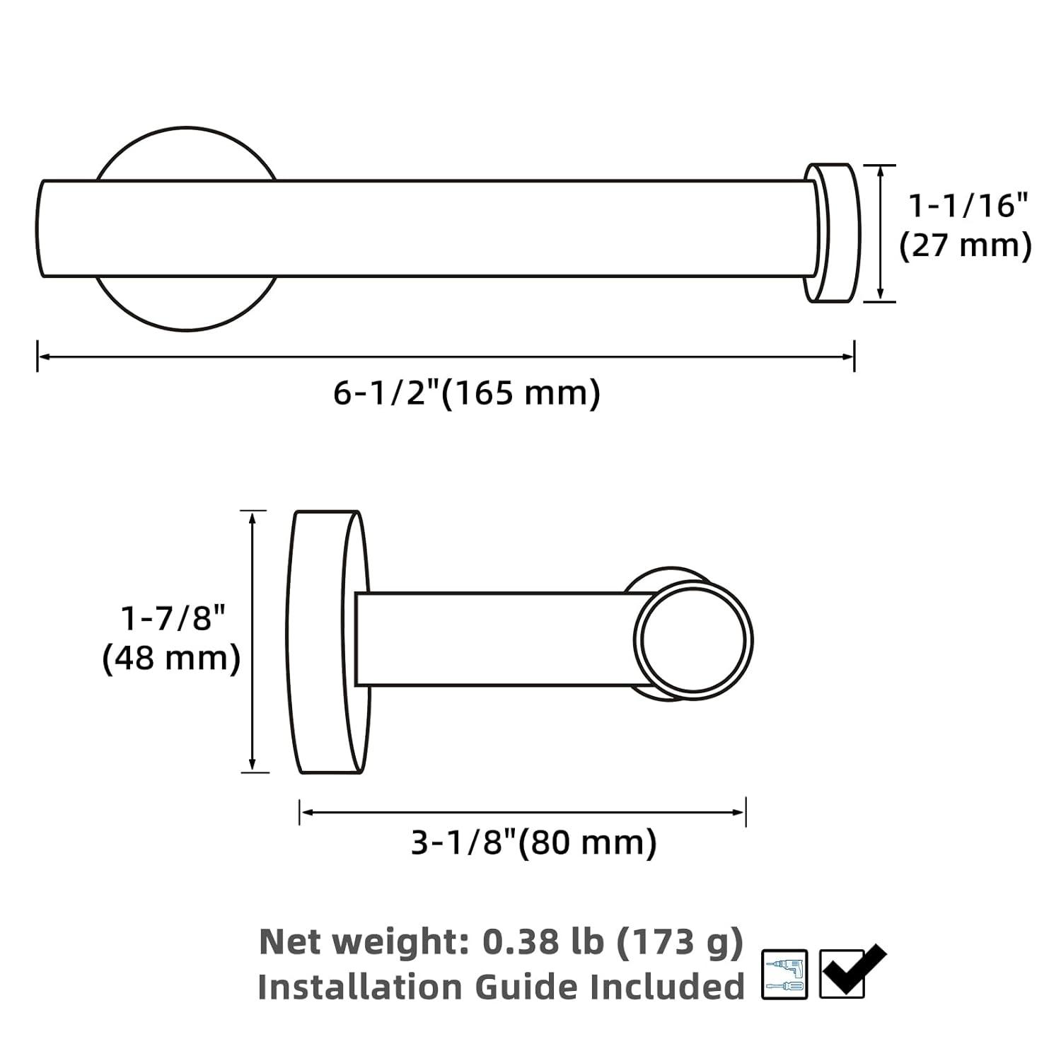 LANFENG Matte Black Double Post Pivoting Wall Mounted Stainless Steel Toilet Paper Holder for Bathroom RV  by RARXTR