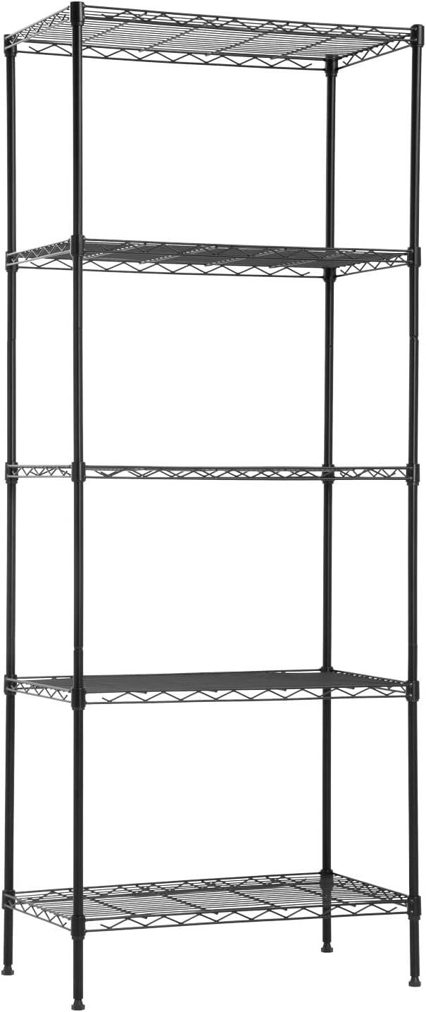 FDW 5 Tier Wire Shelving Unit Heavy Duty Storage Rack Metal Shelf Garage Organizer Wire Rack