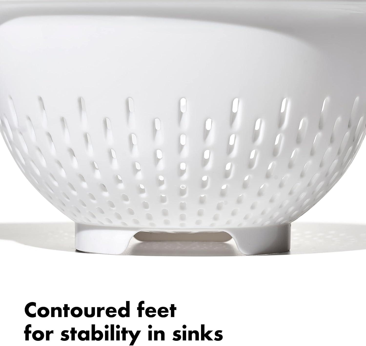 OXO Good Grips 3 QT Plastic Colander, White