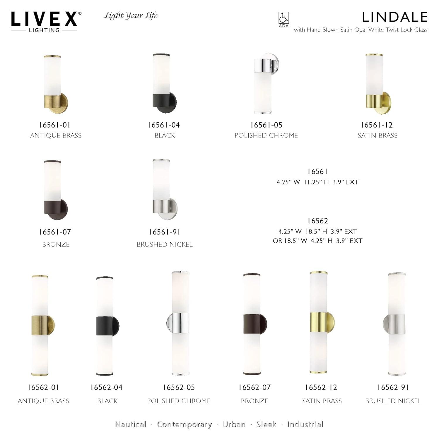 Livex Lighting Lindale 2 - Light Vanity in  Satin Brass