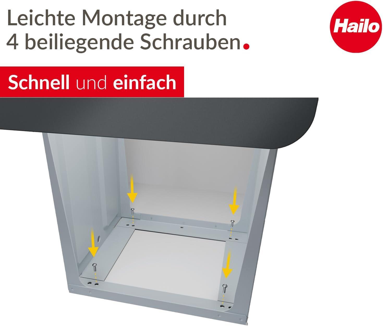 Hailo USA Inc. Plastic Manual Lift Multi-Compartments Trash & Recycling Bin