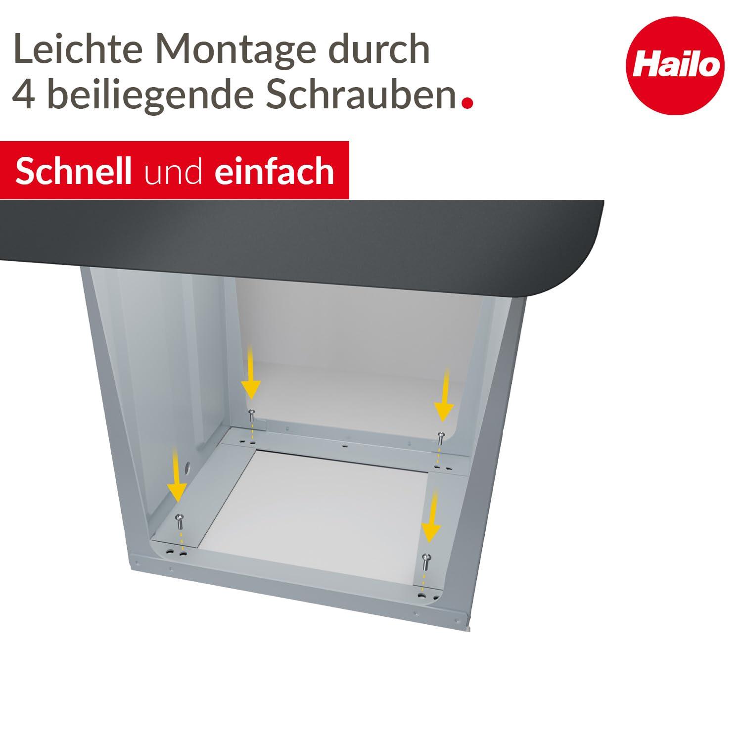 Hailo USA Inc. Plastic Manual Lift Multi-Compartments Trash & Recycling Bin