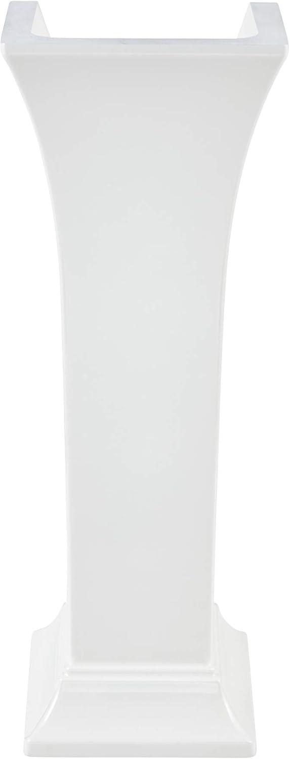 White Fine Fireclay Pedestal Sink Leg with Crown Molding