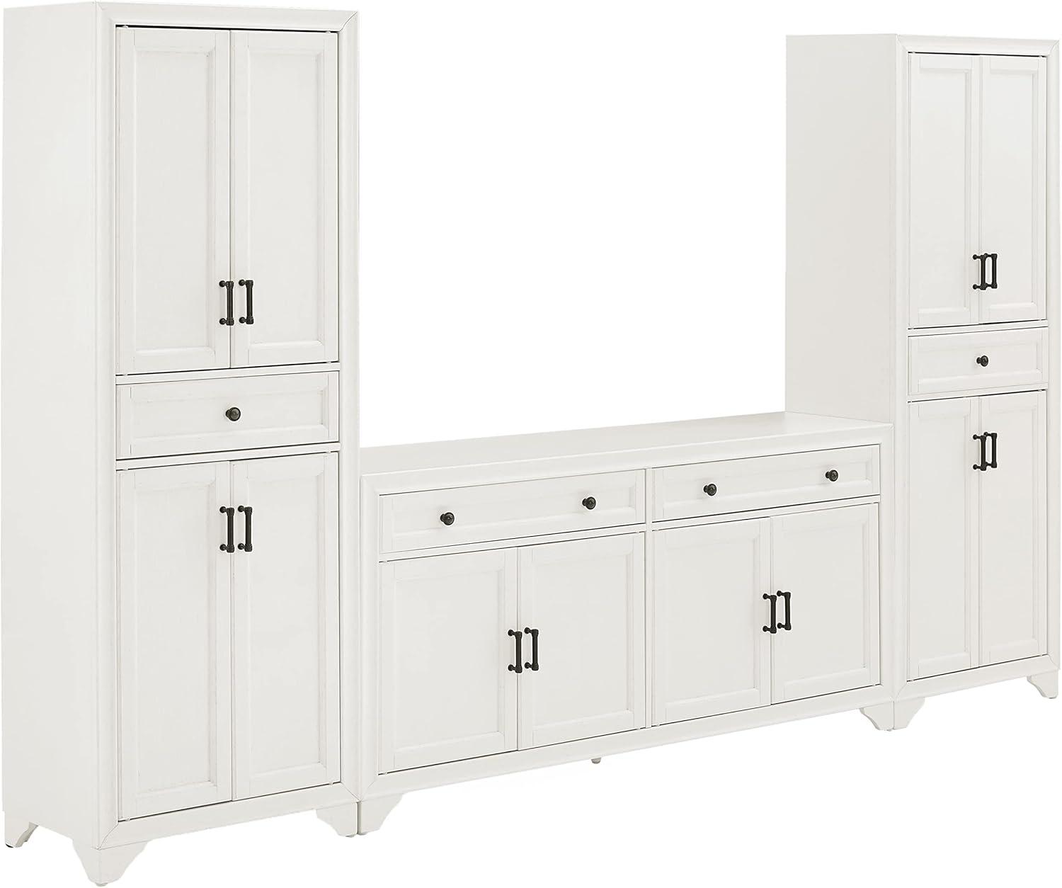 3pc Tara Sideboard and Pantry Set Distressed - Crosley