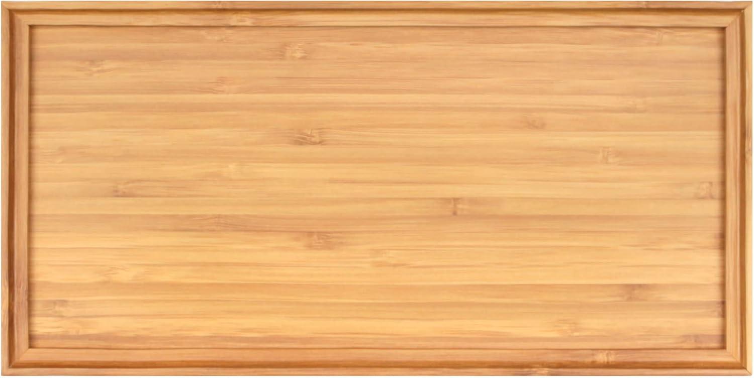 BambooMN Organic Bamboo Serving Tray, Tea/Coffee Serving, Appetizers, Snacks, Charcuterie Tray, 11"x5.5"x0.6"