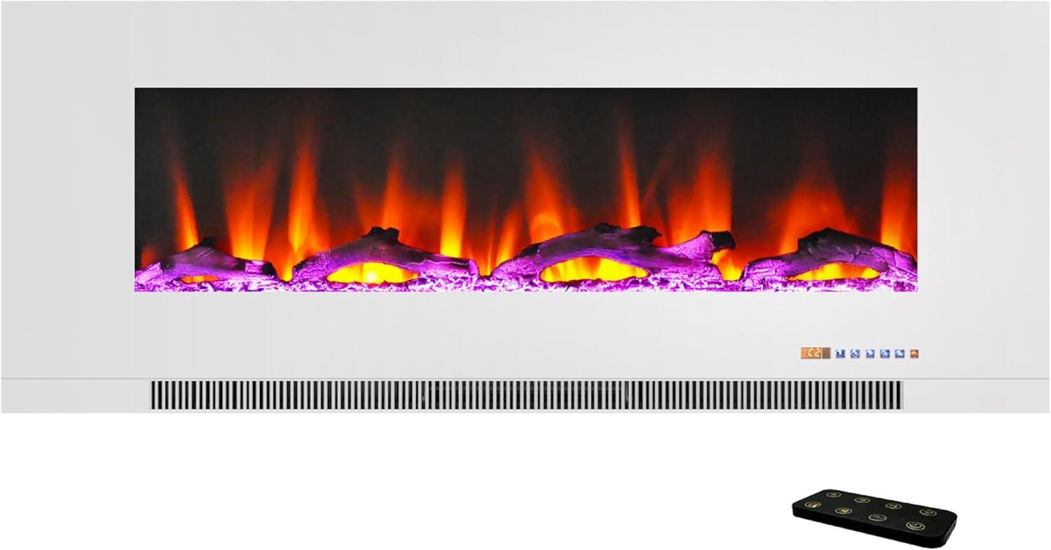 Cambridge Cambridge Wall Mount Electric Fireplace Heater with Remote Control for Indoor Use in Living Room, Bedroom, Home Office