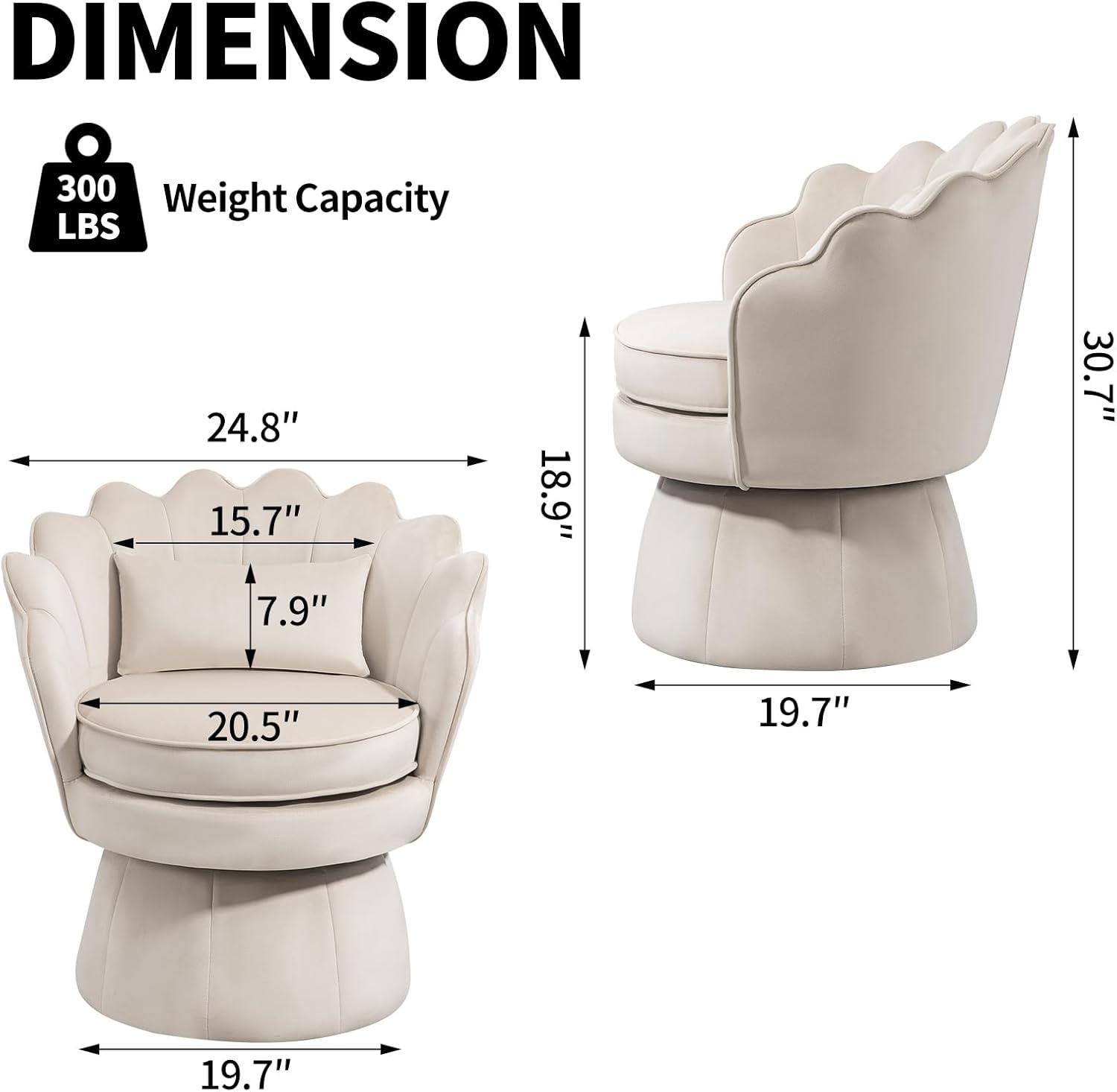 House of Hampton® Upholstered Velvet Swivel Barrel Accent Chair (Set of 2)