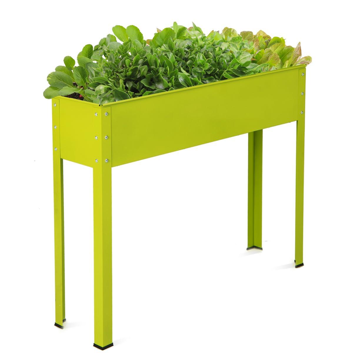 Costway 40''x12'' Outdoor Elevated Garden Plant Stand Raised Tall Flower Bed