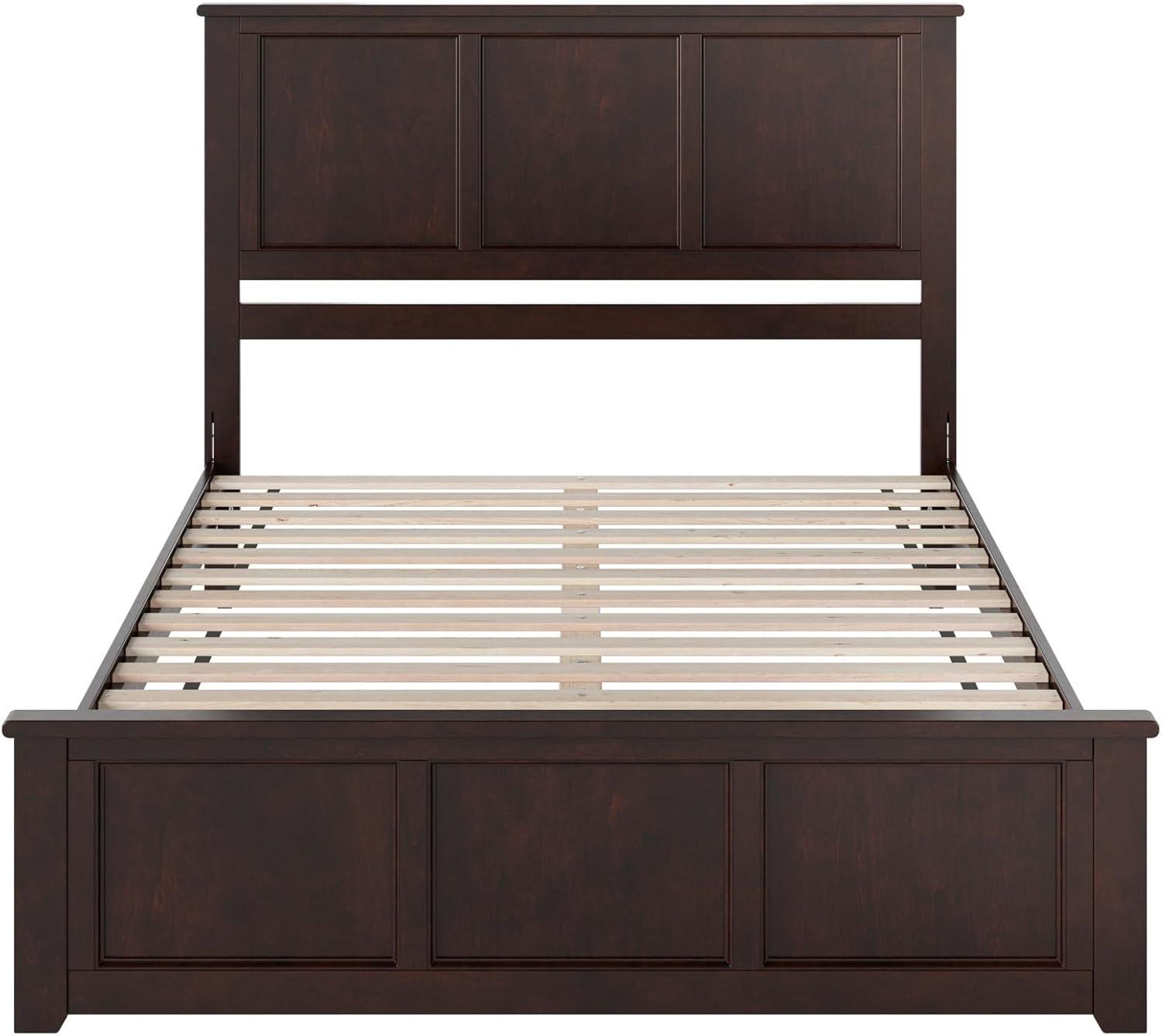 AFI Charlotte Queen Solid Wood Low Profile Platform Bed with Matching Footboard, Espresso