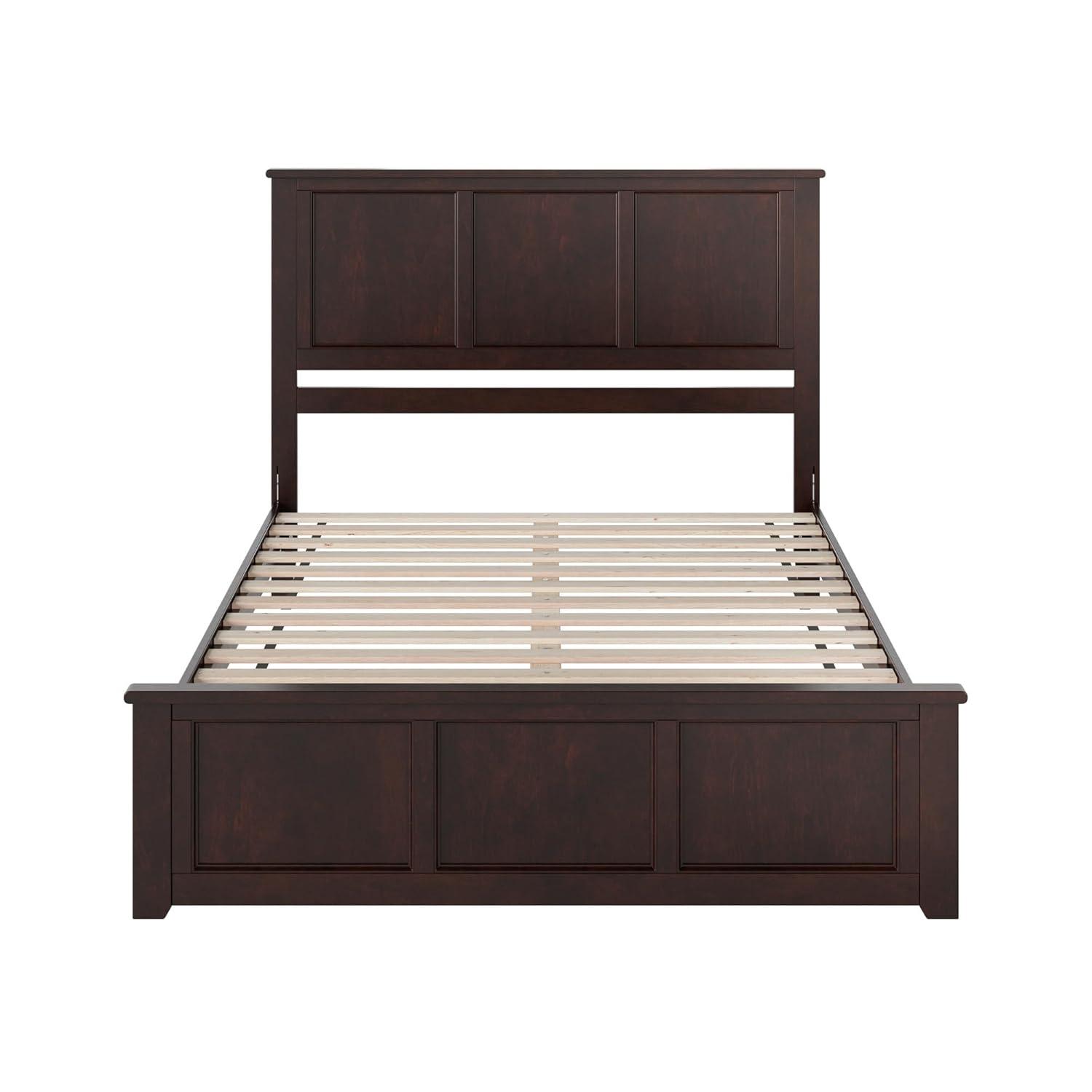 AFI Charlotte Queen Solid Wood Low Profile Platform Bed with Matching Footboard, Espresso