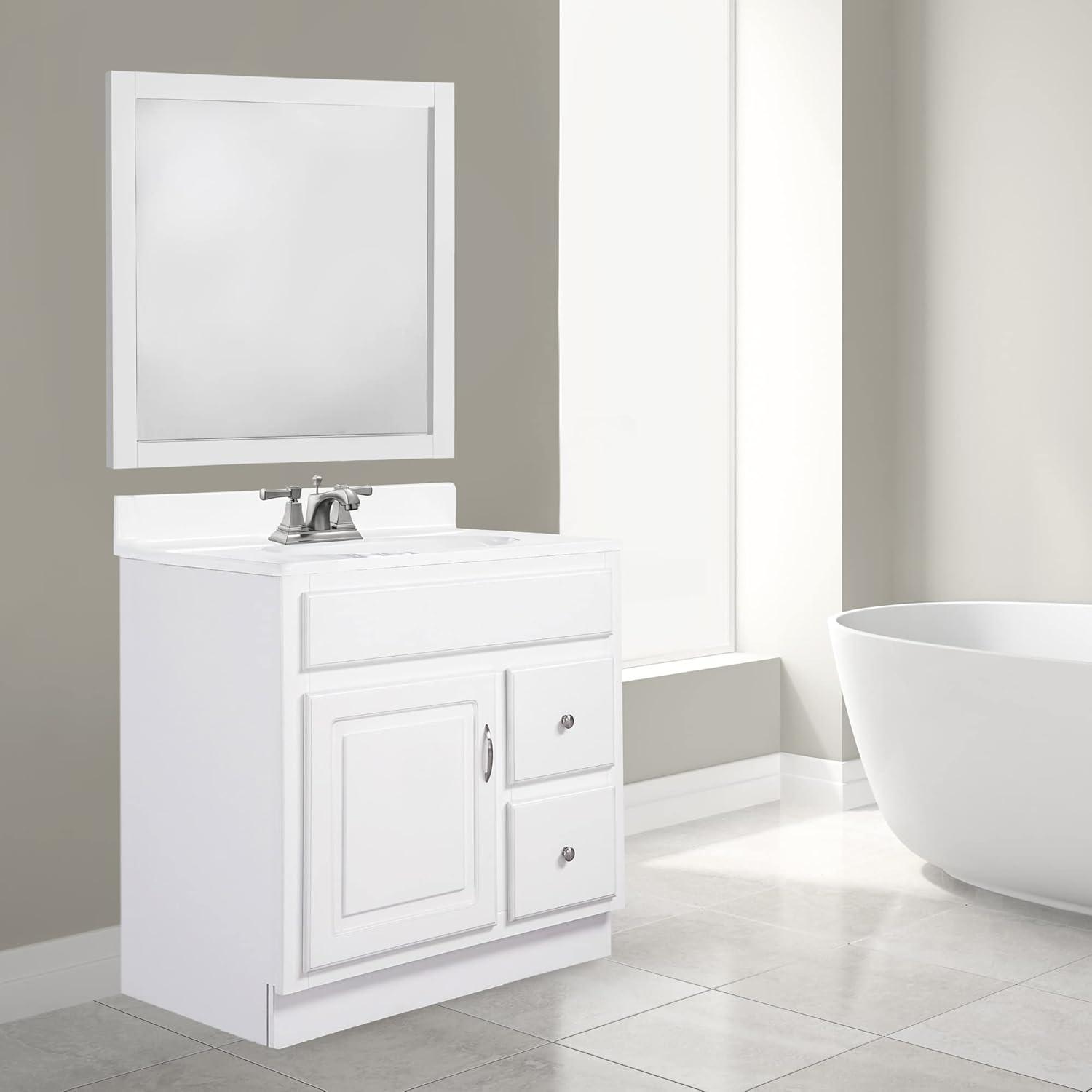 Concord 30 Inch Bathroom Vanity Cabinet Only - Fully Assembled, White