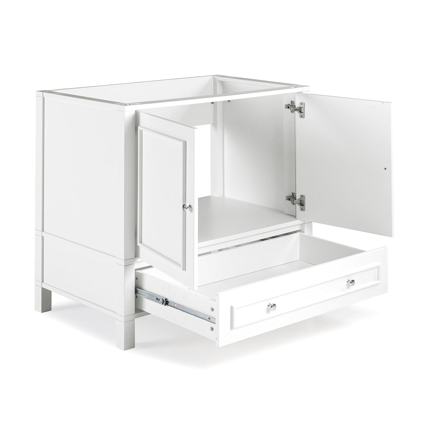 Williamsburg 36"W Transitional Style Vanity Cabinet With Soft Close Doors And Drawers