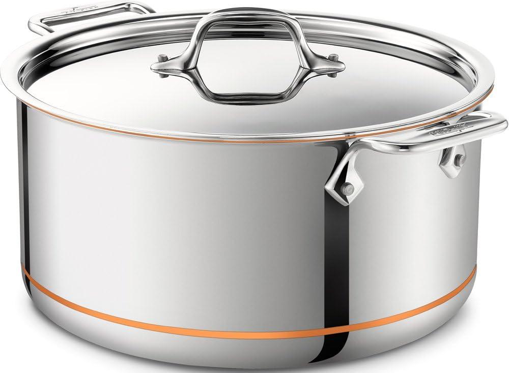 8-Quart Stainless Steel and Copper Core Stock Pot