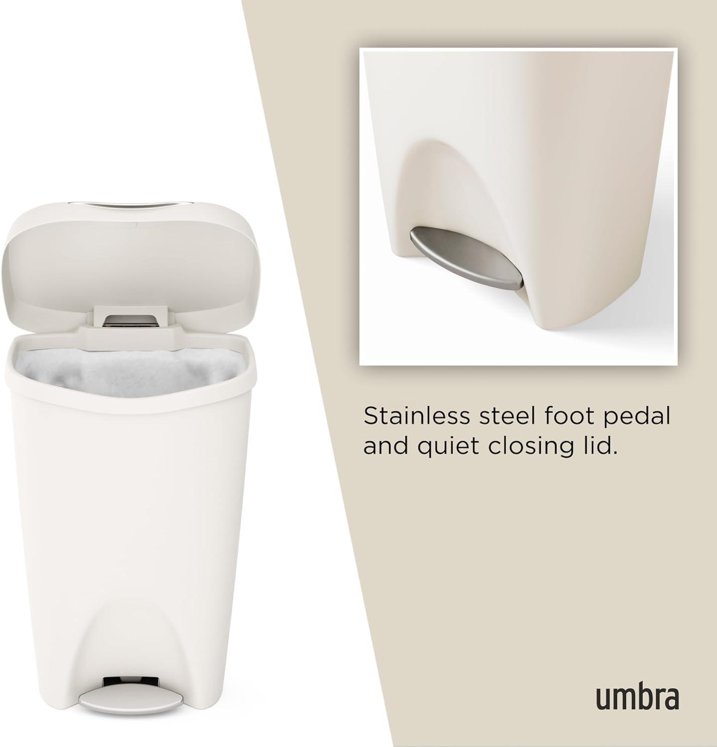 Umbra 13gal Brim Step Trash Can