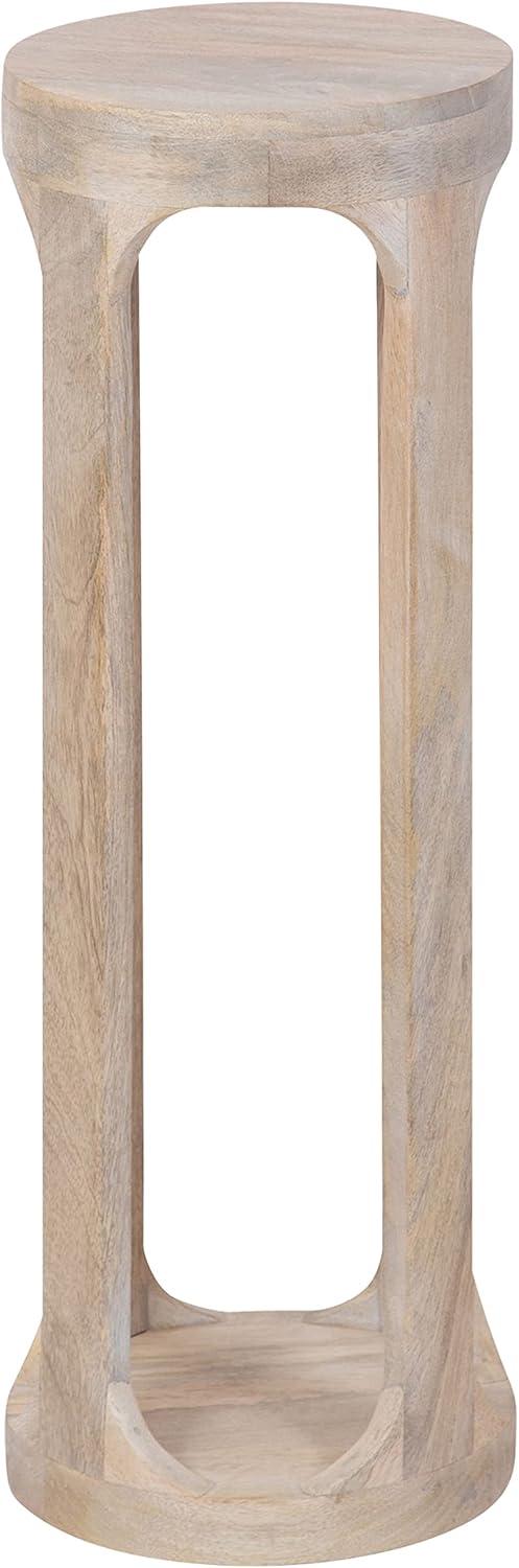 Kate and Laurel Dahl Round Wood Drink Table, 8x8x23, White