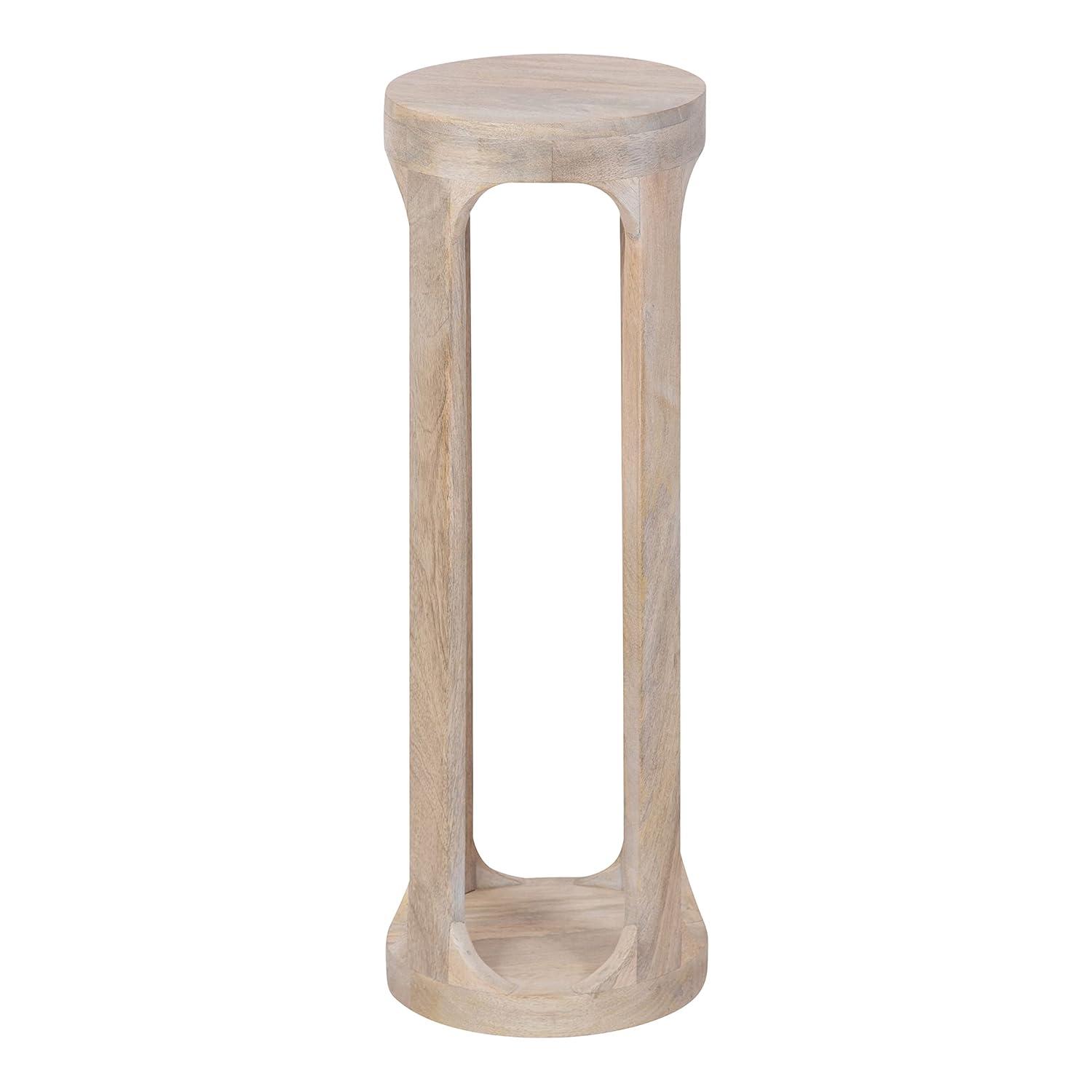 Kate and Laurel Dahl Round Wood Drink Table, 8x8x23, White