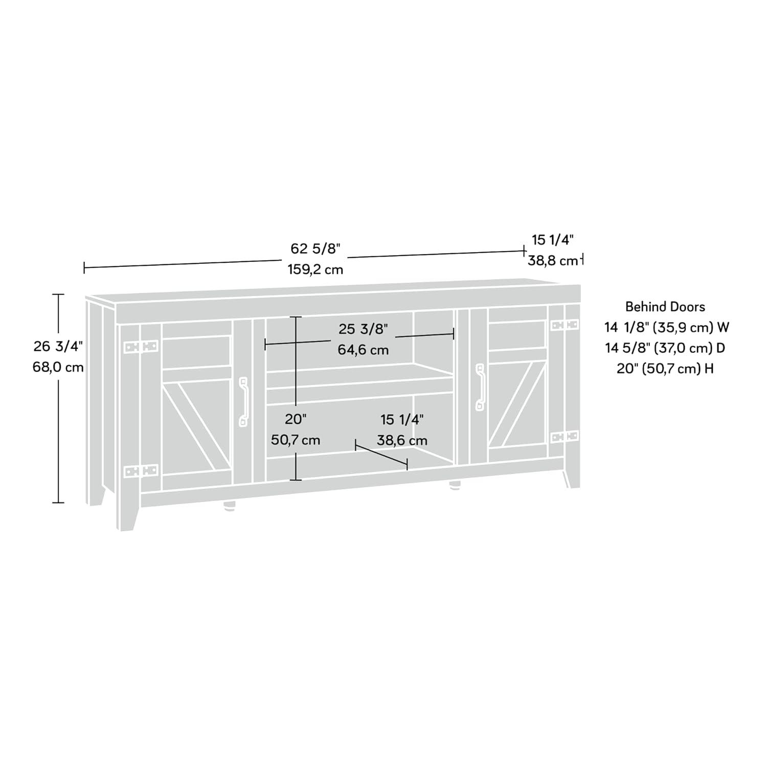 Sauder Select TV Stand/ Credenza for TV's up to 70", Sindoori Mango Finish