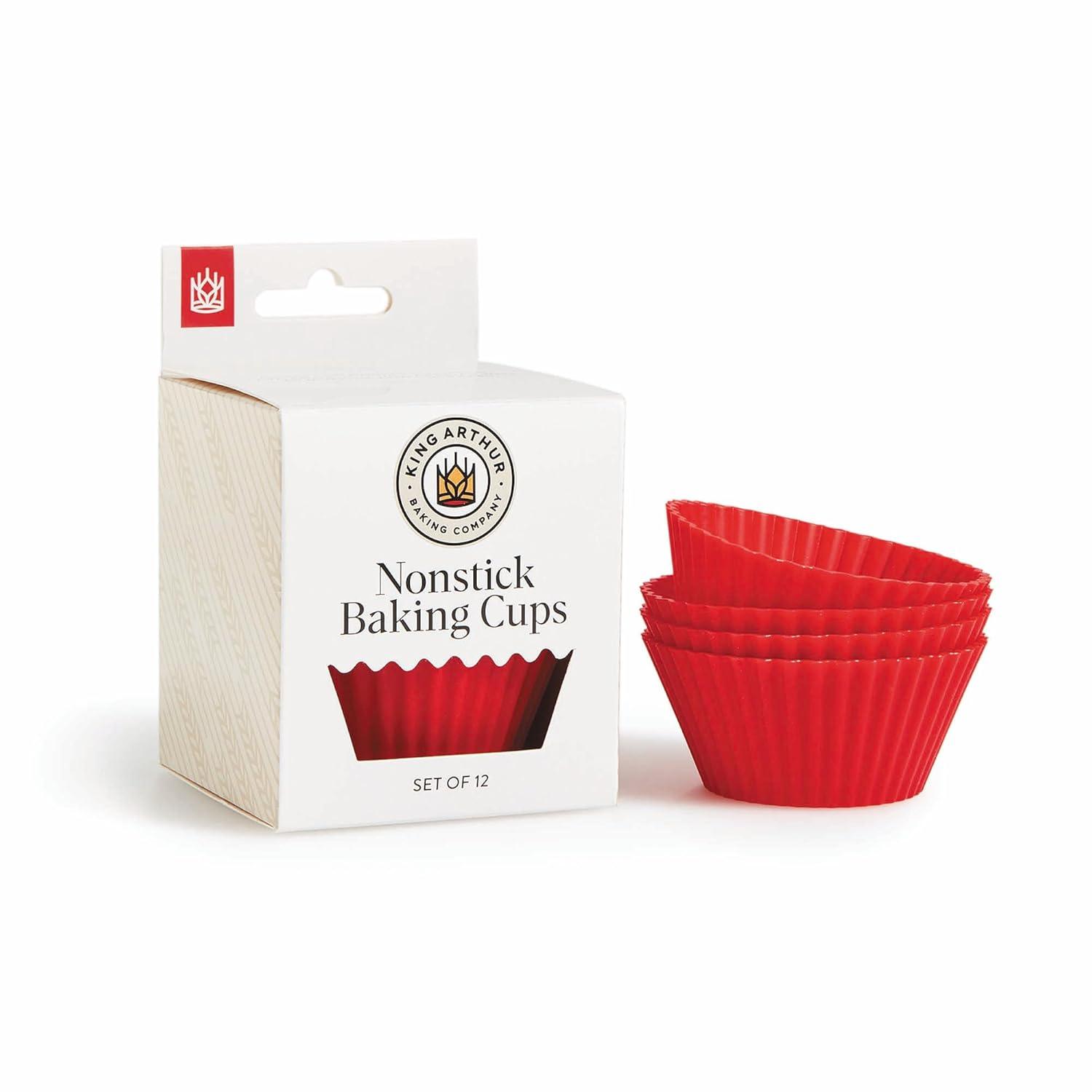 King Arthur Baking Company Non-Stick Silicone Muffin Cups, High-Heat Safe, Regular Size, Set of 12